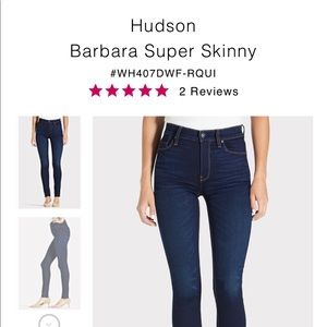 Hudson Barbara super skinny jeans high waisted